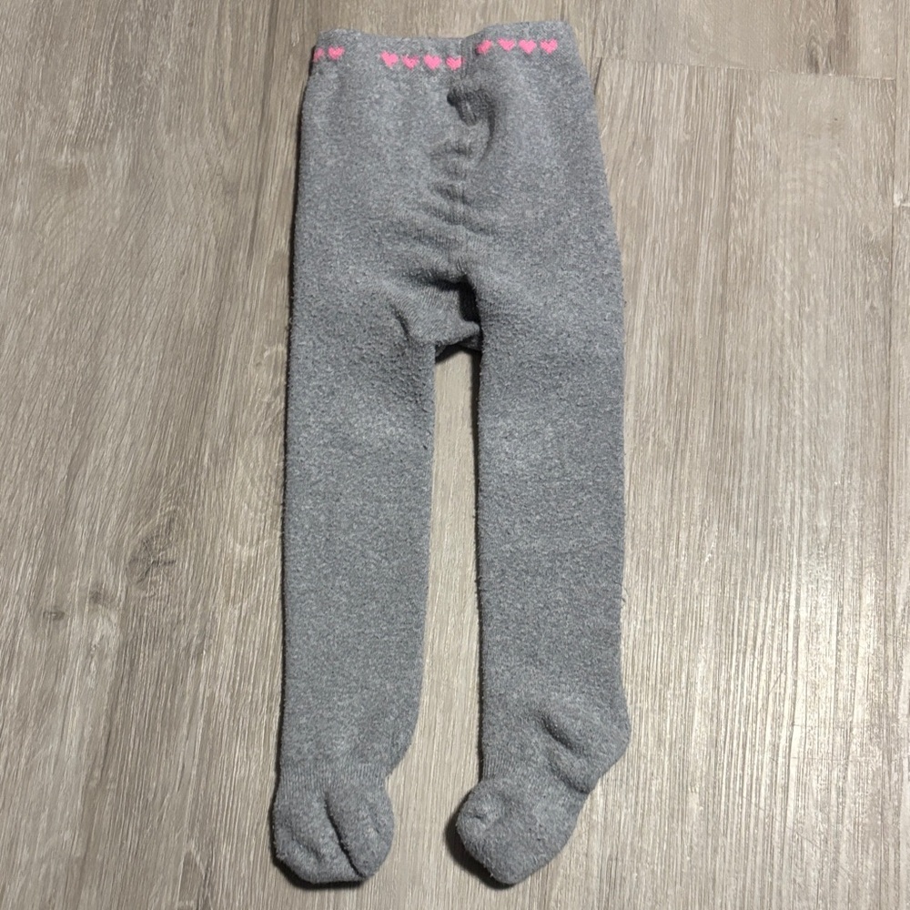Gray and Pink Kids Tights